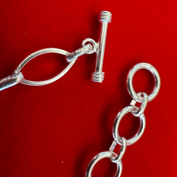 NEW - Tibetan Turquoise Handmade Sterling Adjustable Necklace - Picture 5 of 6